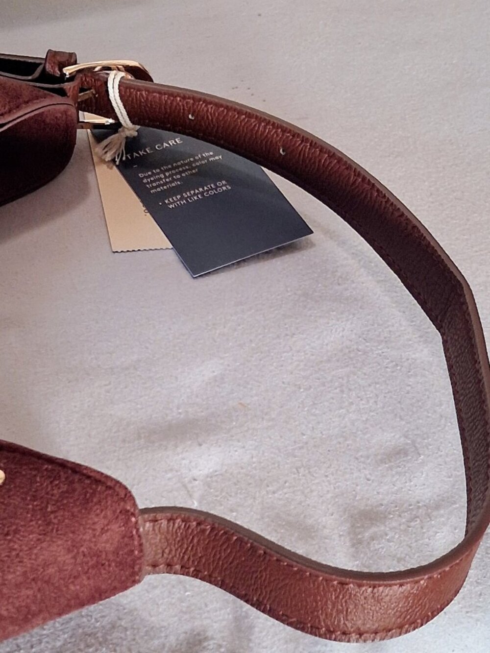 Brand New with Tags (NWT) - Universal Thread Faux Suede Brown Hobo Purse - Picture 8 of 8